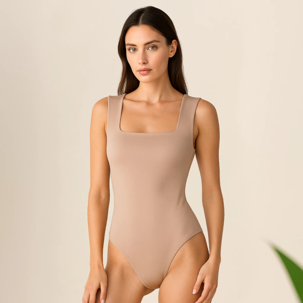 Body Feminino Regata Ampla Decote Quadrado - Jade