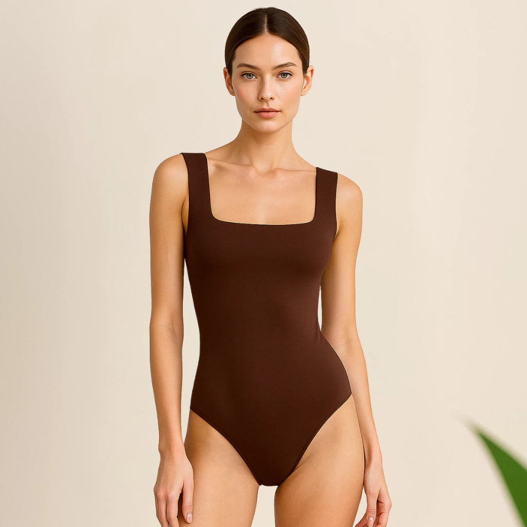 Body Feminino Regata Ampla Decote Quadrado - Jade