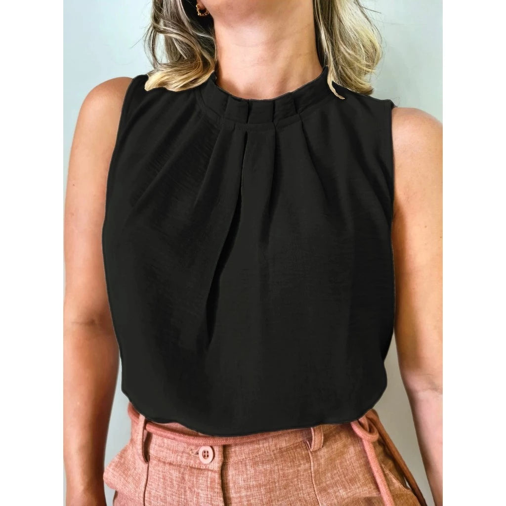 Blusa Feminina Casual Elegante Manga Cavada -  Fernanda