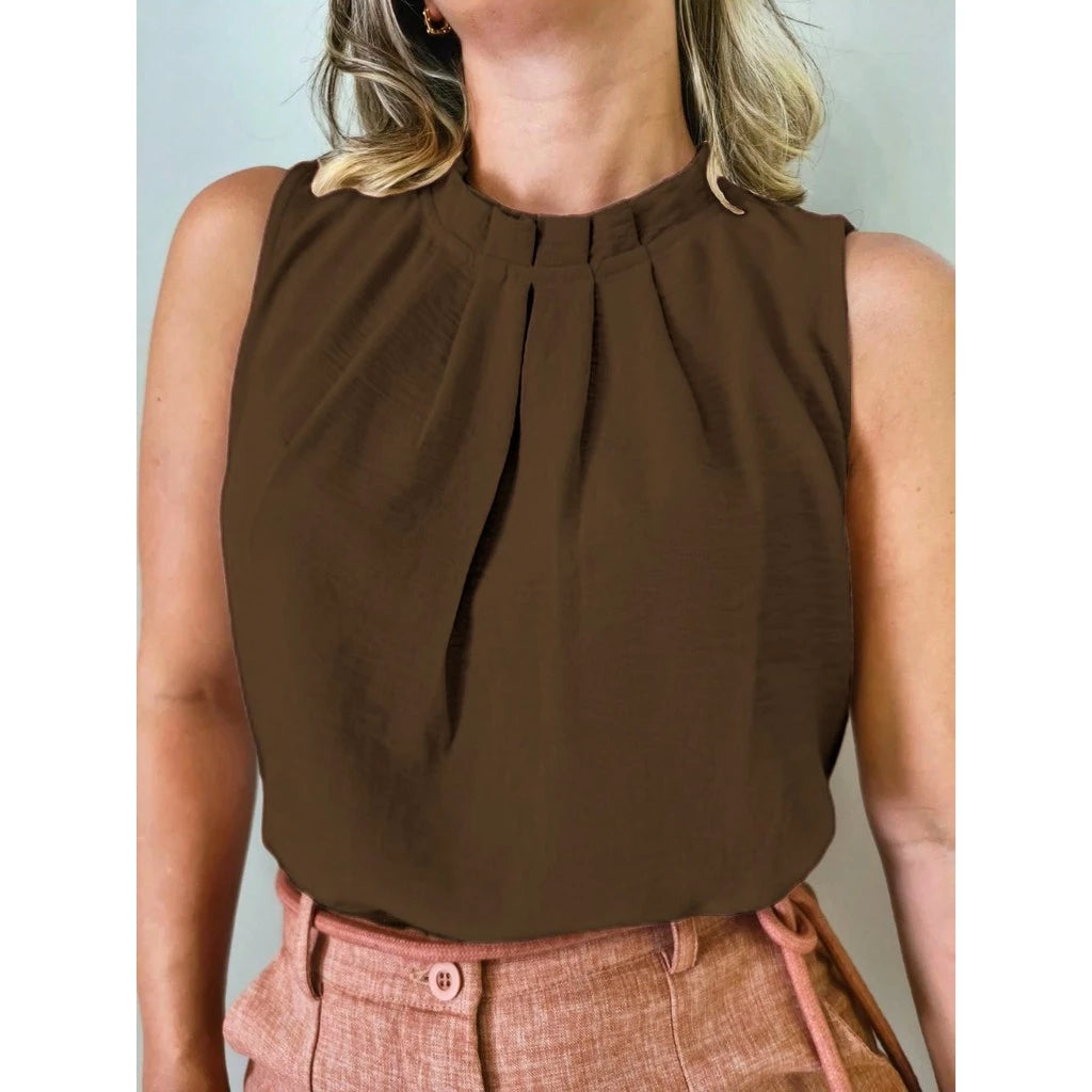 Blusa Feminina Casual Elegante Manga Cavada -  Fernanda
